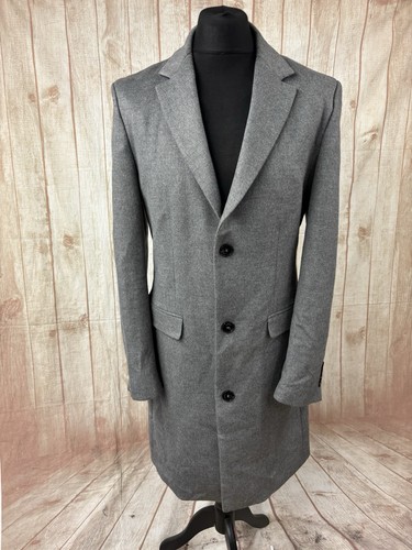 Zara grey long overcoat - grey,