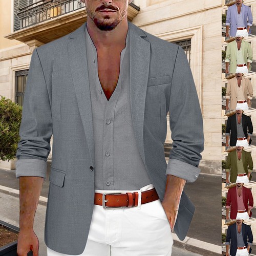 Mens long sleeve blazer - long,
