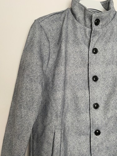 Men grey winter coat - coat, long