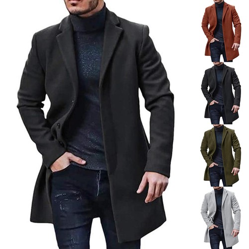 Mens fomal fleece - trench, coat